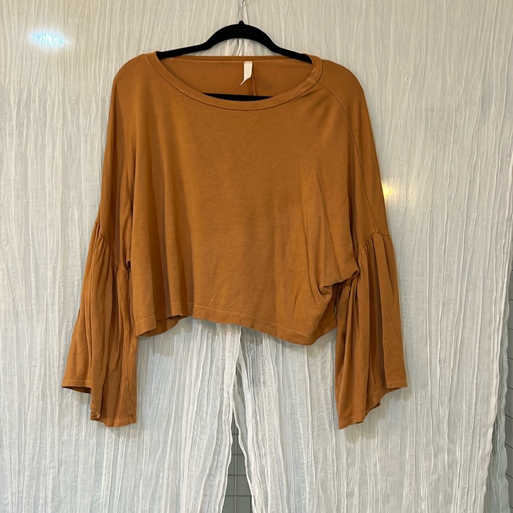 Orange Kimono | chiffon sleeves | size Medium